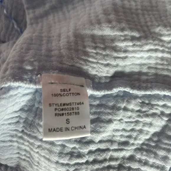 MARBLE Soft Blue Ruffled Blouse - Picture 8 of 8